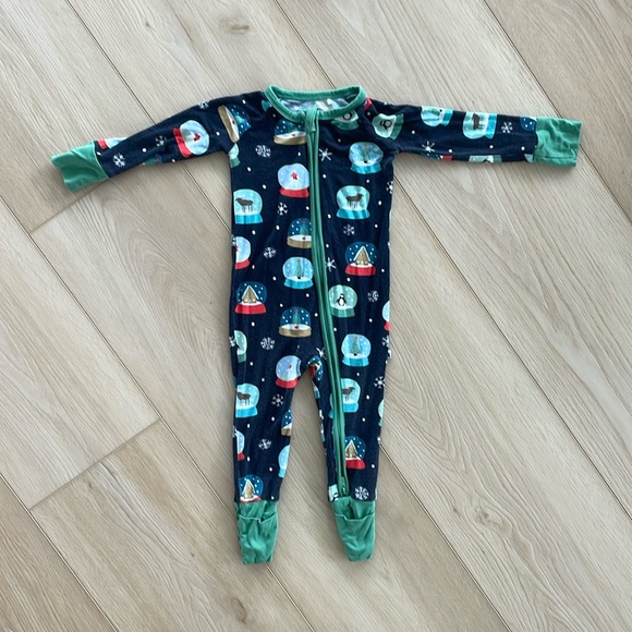 Kiki + Lulu Bamboo Convertible Footie Pajamas Christmas - Picture 1 of 5